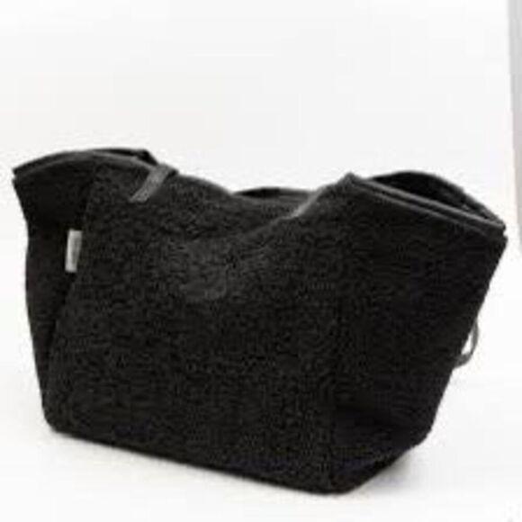 Neiman Marcus Black Plush Tote Bag - Picture 1 of 5